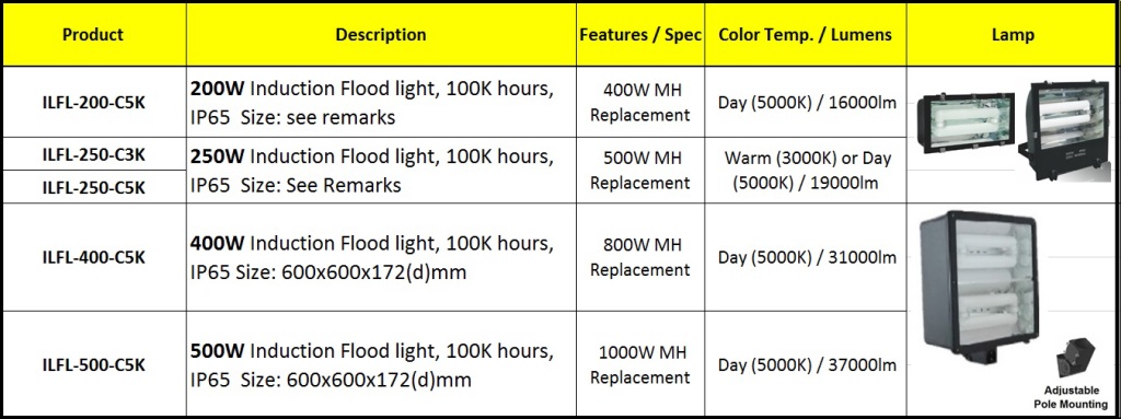 ILFL-Induction Flood light