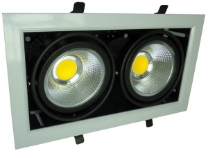 2x20W LED COB Architecture Grid Type Box Downlight