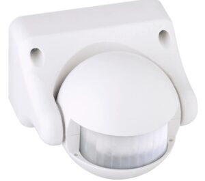 Wall PIR Motion Sensor IP44 180 degree with override Model No.: PIR101-Wall